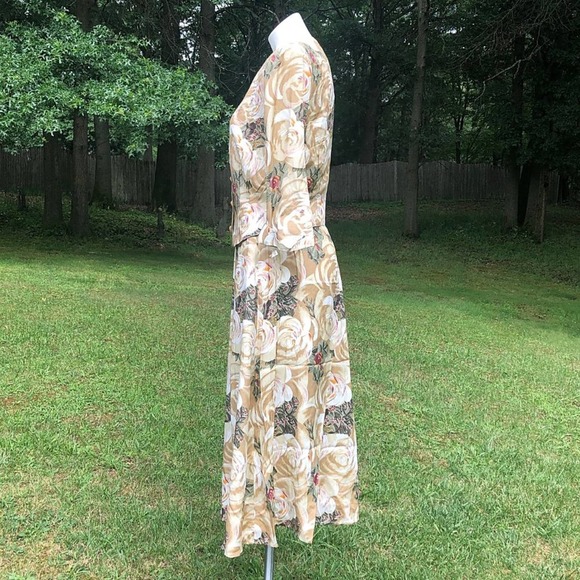 Vintage Gantos April Rain Floral Skirt Jacket Suit - Picture 4 of 8